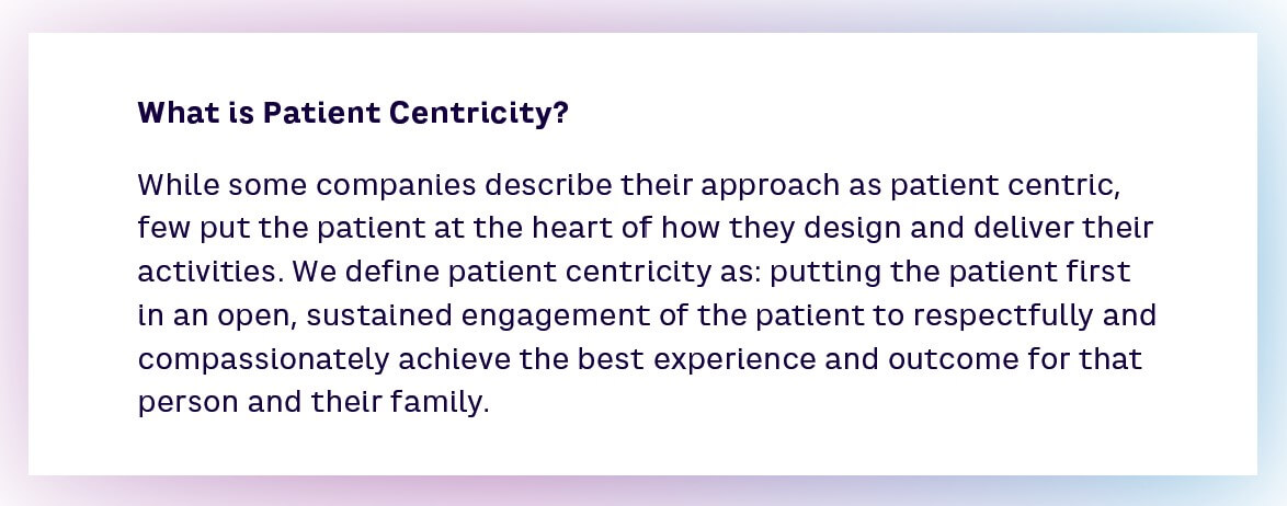 Box 1 Patient centricity